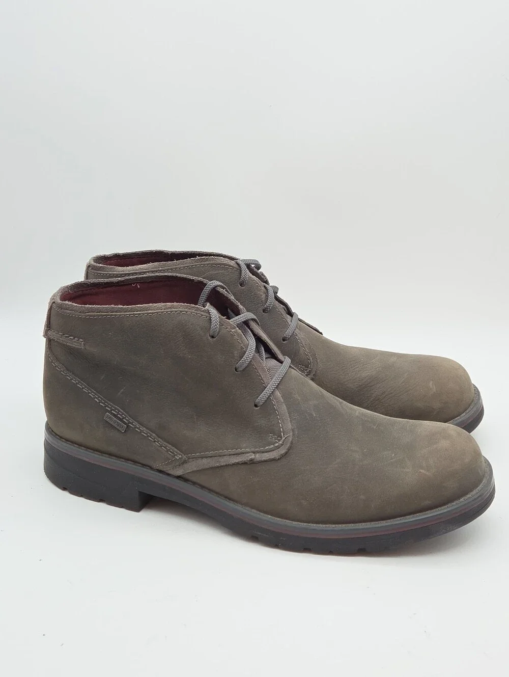 Clarks Morris Peak Waterproof Boots Gray Brown Leather Chukka Men’s Size 13
